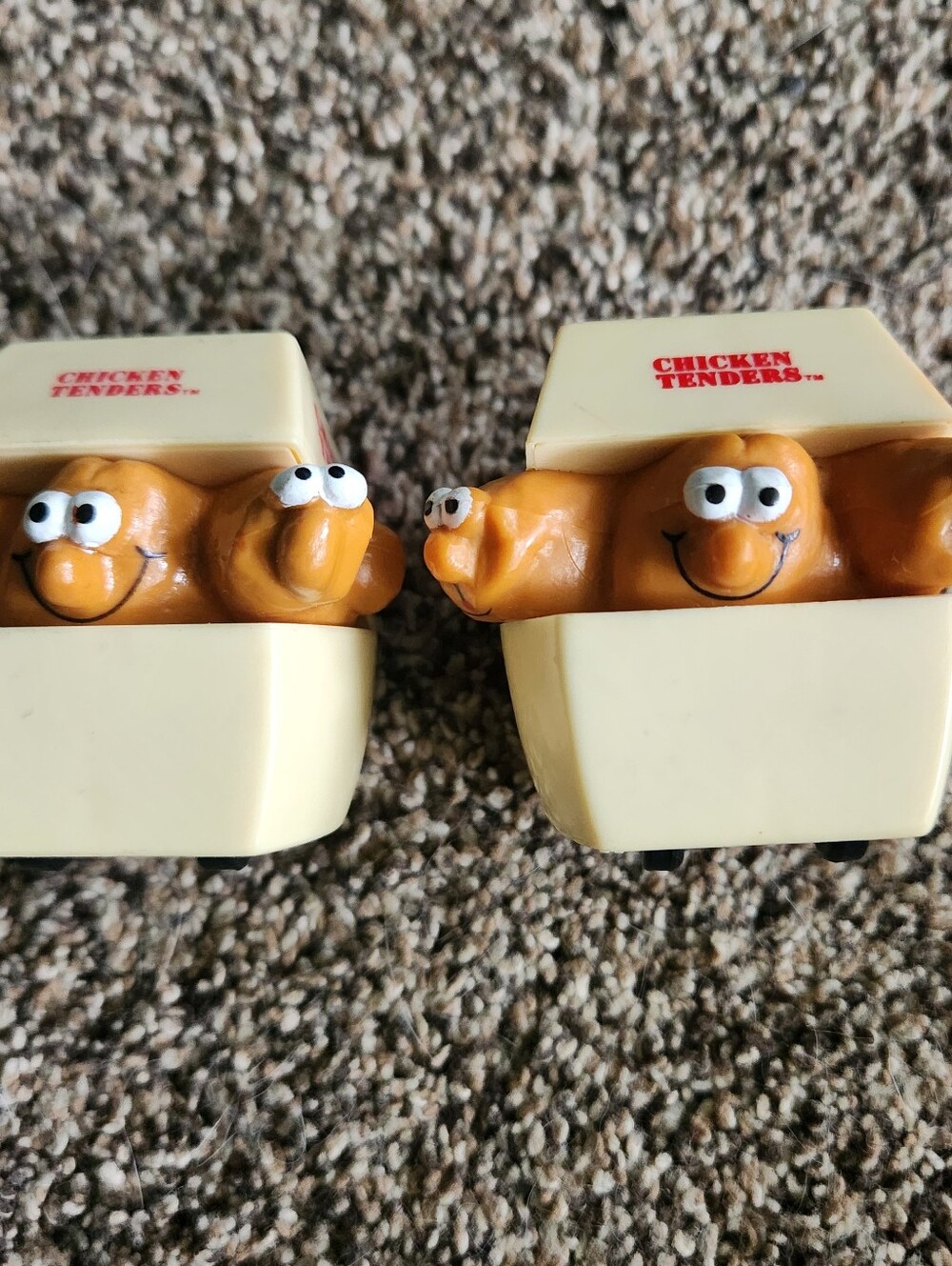 Vintage 1989 Burger King Lickety Splits Rolling Racer Chicken Nuggets Set Of 2